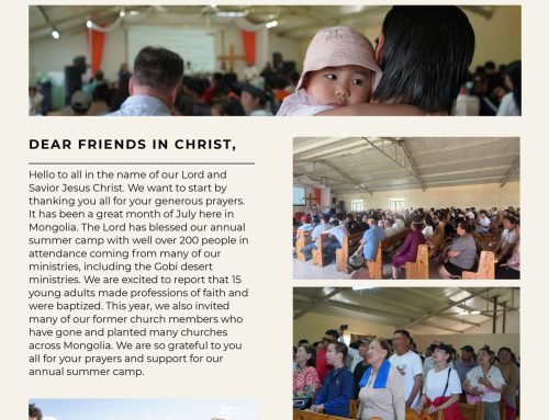 August 2026 Prayer Letters